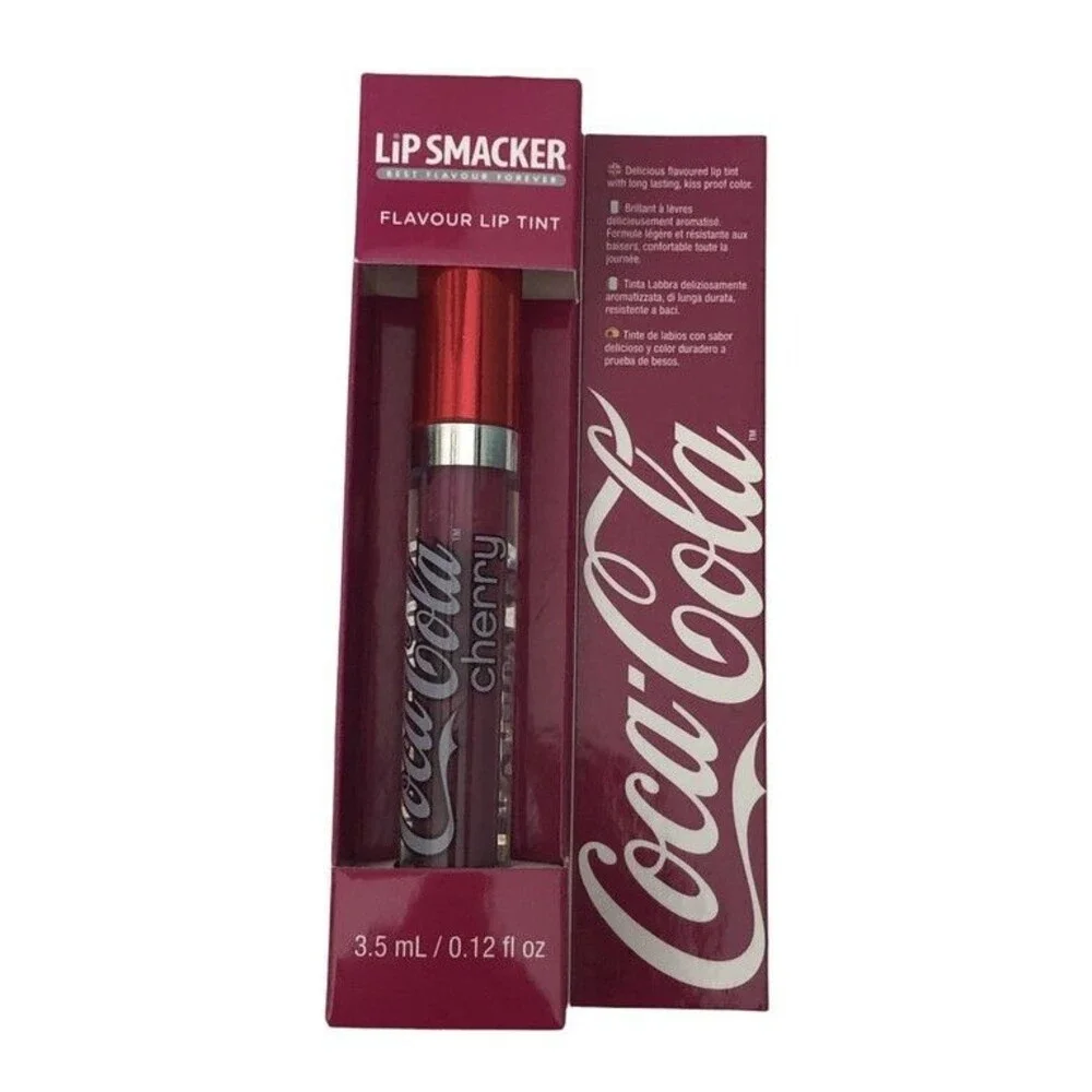 Lip Smacker Kiss Proof Cherry Coca-Cola Flavor Lip Tint Gloss 3.5 mL .12 fl oz